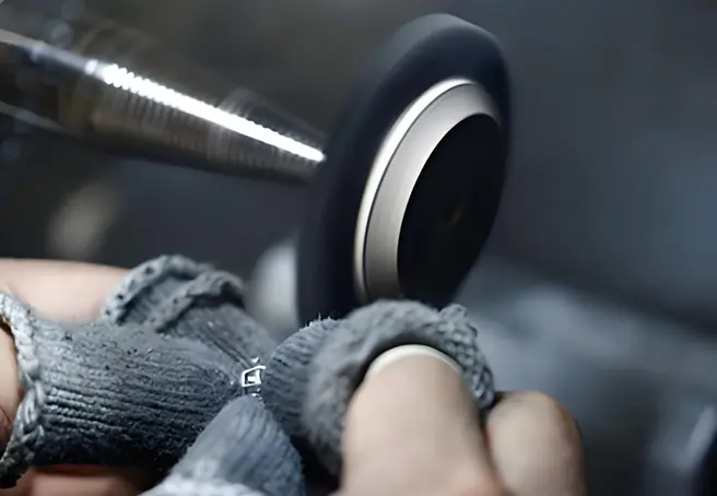 Jewelry Master Executing Precision Mirror Polishing on Silver Pieces