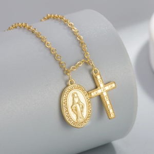Shining Cross Necklace of the Virgin Mary