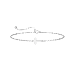 Exquisite gold-plated stainless steel religious charm bracelet for Christian women, cross bracelet